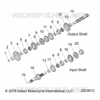 TREN, INPUT/OUTPUT SHAFT ASM.