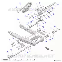 SUSPENSION TRASERA ASM., SWING ARM AND SHOCK