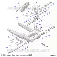 SUSPENSION TRASERA ASM., SWING ARM AND SHOCK