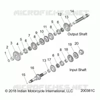 TREN, INPUT/OUTPUT SHAFT ASM.