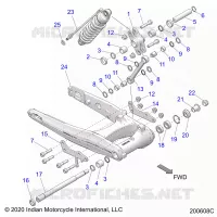 SUSPENSION TRASERA ASM., SWING ARM AND SHOCK