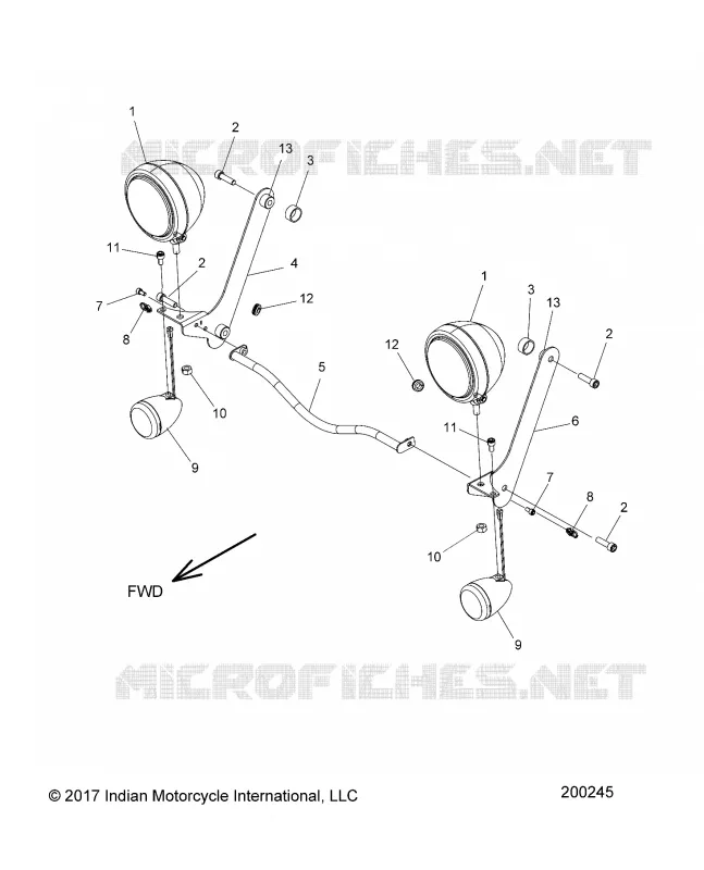 ELECTRICA, LIGHT BAR AND TURN SIGNAL, FRONT