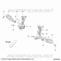 CHASIS, DRIVER FOOTPEGS