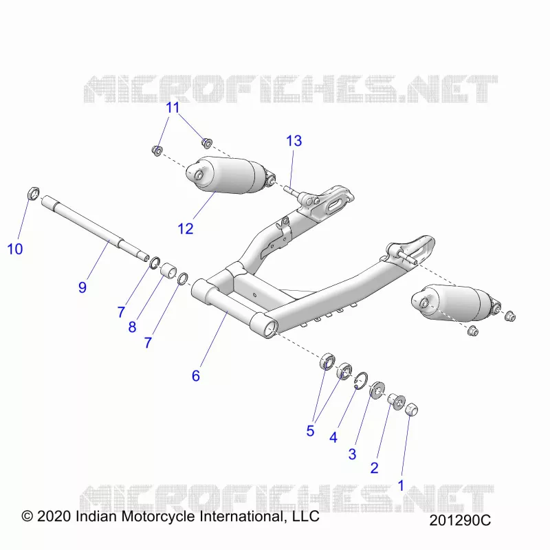 SUSPENSION TRASERA ASM., SWING ARM AND SHOCKS