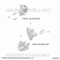 BRAKES, PINZA FRENO DELANTERA AND REAR