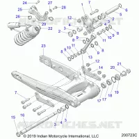 SUSPENSION TRASERA ASM., SWING ARM AND SHOCK