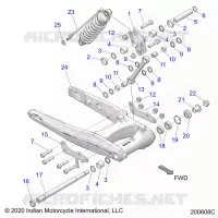 SUSPENSION TRASERA ASM., SWING ARM AND SHOCK