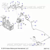 FRENOS, FRENO LINE, REAR, AND ABS MODULE ASM.