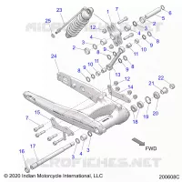 SUSPENSION TRASERA ASM., SWING ARM AND SHOCK