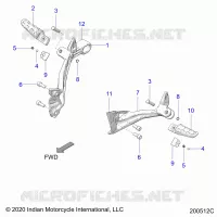 CHASIS, PASSENGER FOOTPEGS