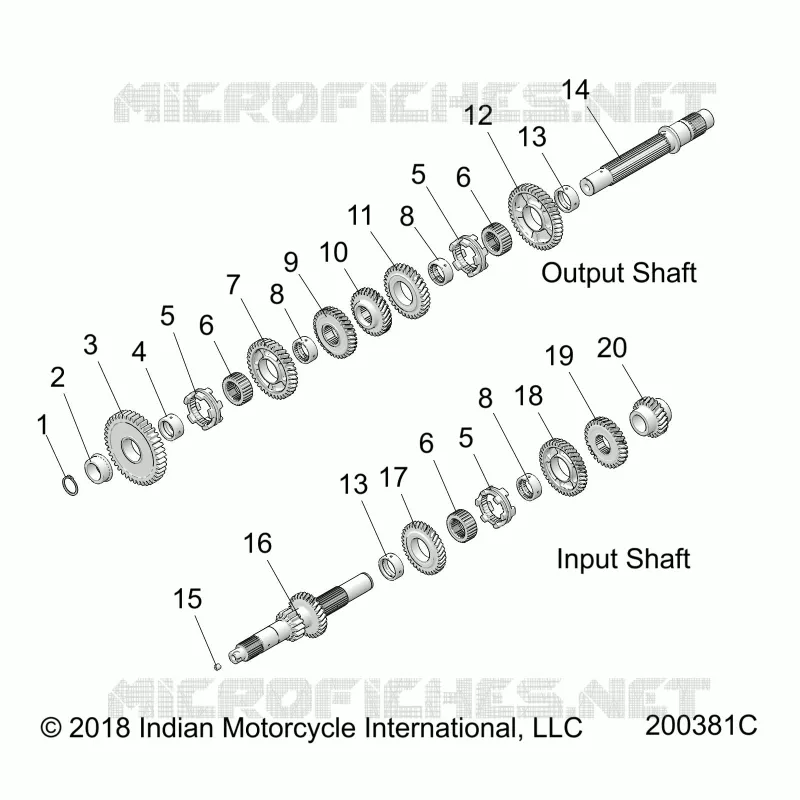 TREN, INPUT/OUTPUT SHAFT ASM.