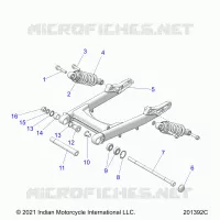 SUSPENSION TRASERA ASM., SWING ARM AND SHOCKS