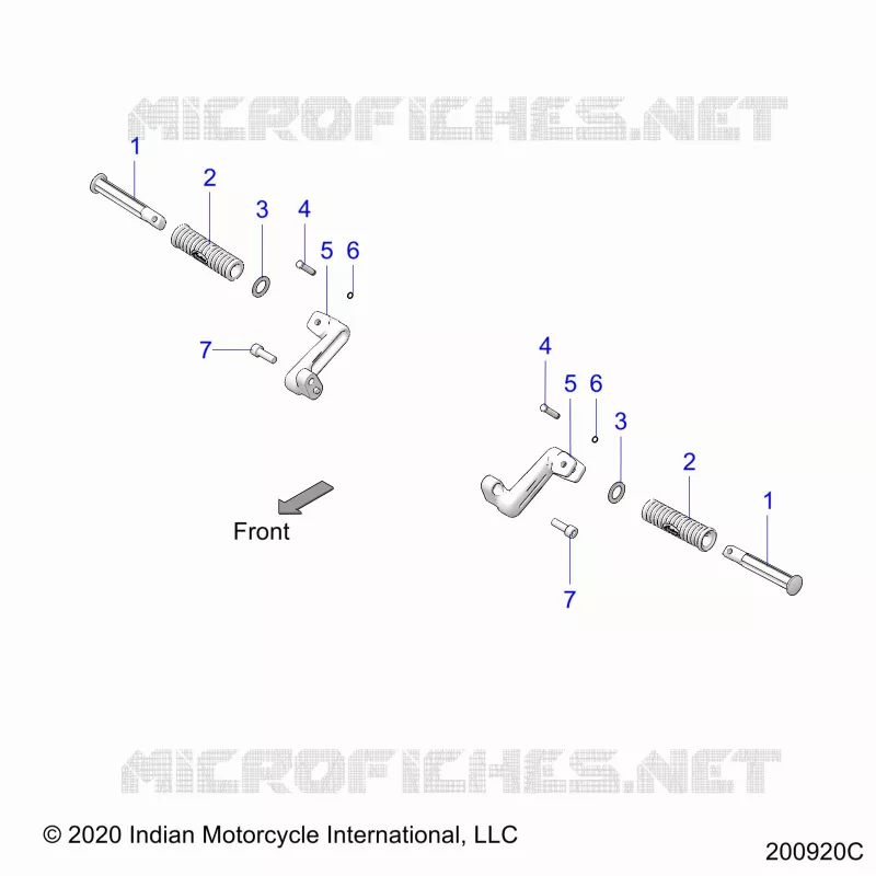 CHASSIS, FOOTPEG, PASSENGER