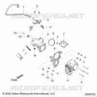 SISTEMA DE COMBUSTIBLE, FUEL CLAM SHELL/THROTTLE BODY