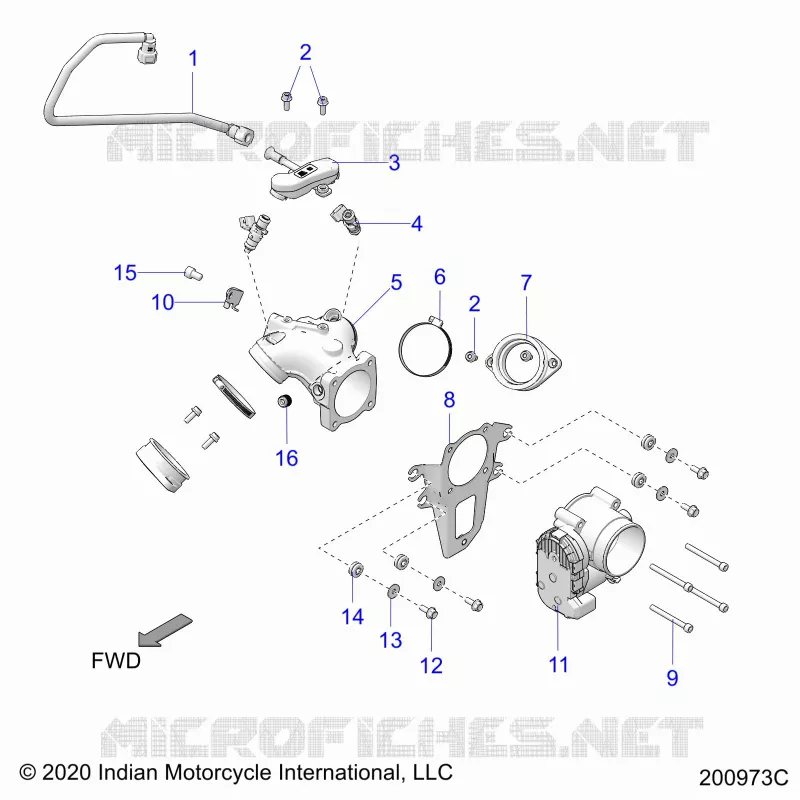SISTEMA DE COMBUSTIBLE, FUEL CLAM SHELL/THROTTLE BODY