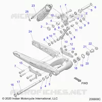 SUSPENSION TRASERA ASM., SWING ARM AND SHOCK
