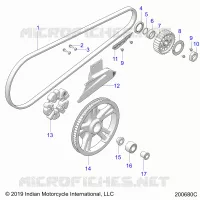 TREN, DRIVE SPROCKET, BELT AND GUARD