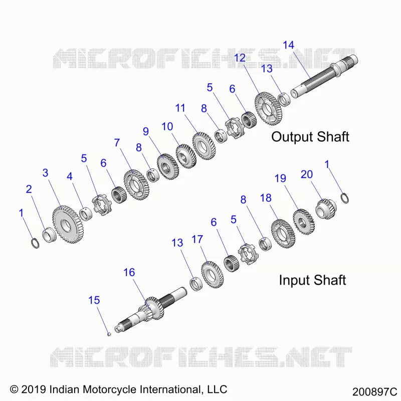 TREN, INPUT/OUTPUT SHAFT ASM.