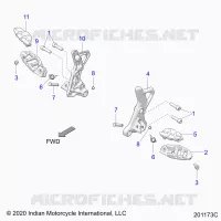 CHASIS, DRIVER FOOTPEGS