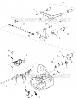 DRIVE TRAIN, GEAR SHIFTER ASSEMBLY - N131C/D/V ALL OPTIONS (INDIANSHIFTER12CC)