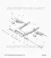 SUSPENSION TRASERA ASM., SWING ARM AND SHOCKS