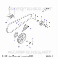 TREN, DRIVE SPROCKET, BELT AND GUARD