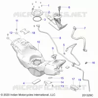 SISTEMA DE COMBUSTIBLE, FUEL TANK ASM.