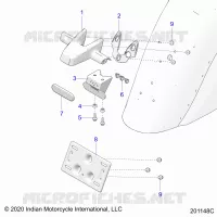 SOPORTE DE LA MATRÃ­CULA/REAR LIGHT HOUSING