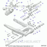 SUSPENSION TRASERA ASM., SWING ARM AND SHOCK