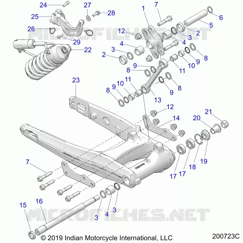SUSPENSION TRASERA ASM., SWING ARM AND SHOCK