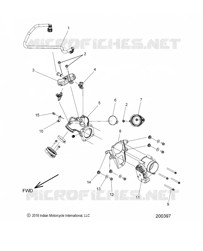SISTEMA DE COMBUSTIBLE, FUEL CLAM SHELL/THROTTLE BODY