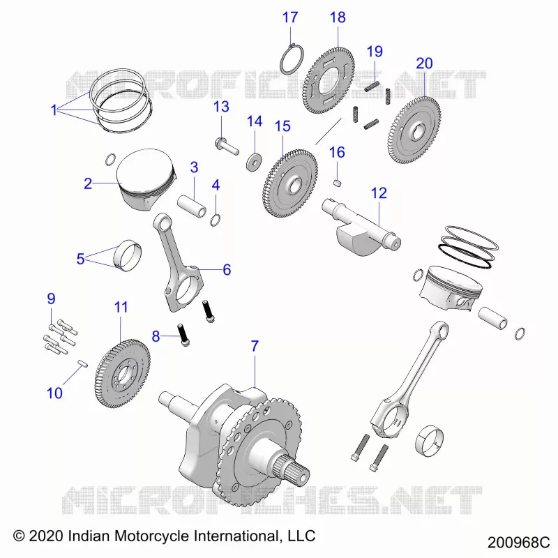 ENGINE, PISTON AND CIGUEÑAL