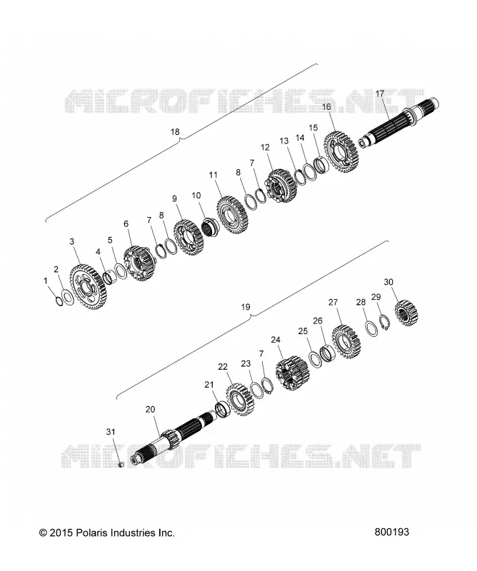 TREN, INPUT/OUTPUT SHAFT ASM.