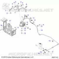 FRENOS, FRENO LINE, REAR, AND ABS MODULE ASM.