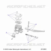 FRENO FRONTAL, LEVER AND MASTER CYLINDER