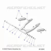 SUSPENSION TRASERA ASM., SWING ARM AND SHOCKS