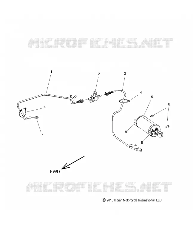 FUEL SYSTEM, EVAP SYSTEM - N14CCC/CCV/TCA ALL OPTIONS (49INDIANEVAP14)