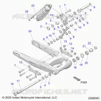 SUSPENSION TRASERA ASM., SWING ARM AND SHOCK