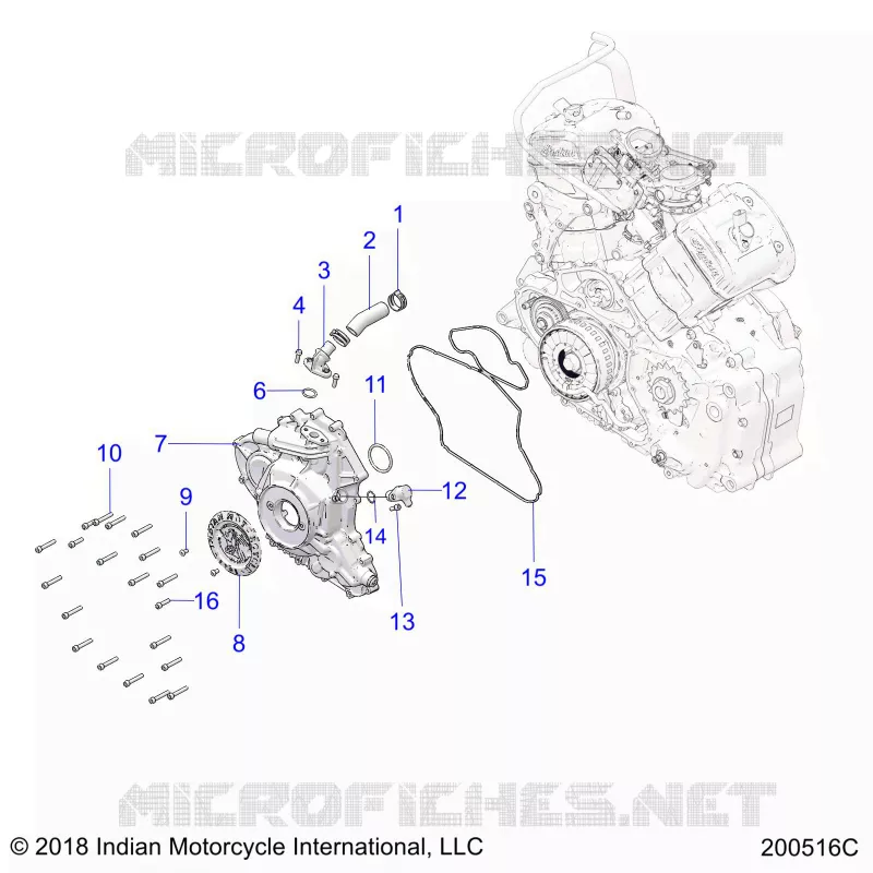MOTOR, STATOR COVER