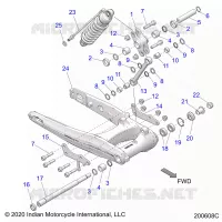 SUSPENSION TRASERA ASM., SWING ARM AND SHOCK