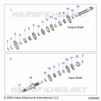 TREN, INPUT/OUTPUT SHAFT ASM.