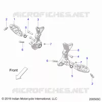 CHASIS, DRIVER FOOTPEGS
