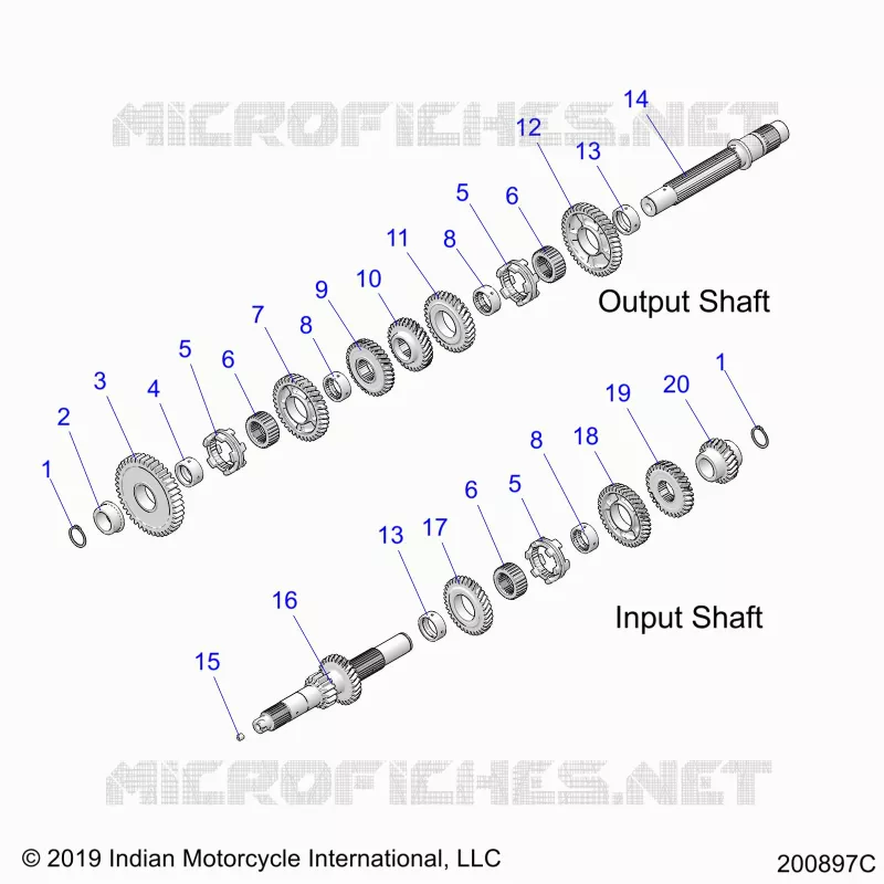 TREN, INPUT/OUTPUT SHAFT ASM.