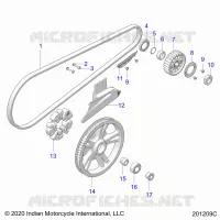TREN, DRIVE SPROCKET, BELT AND GUARD