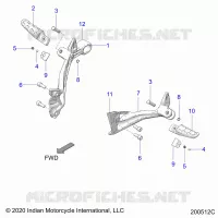 CHASIS, PASSENGER FOOTPEGS