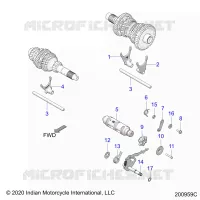 DRIVE TRAIN, HORQUILLAS DE CAMBIO AND DRUM