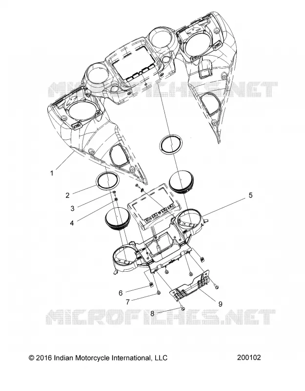 BODY, FAIRING ASM, TABLERO DE INSTRUMENTOS MNTG.