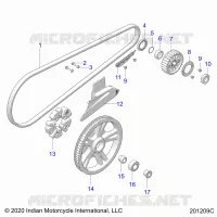 TREN, DRIVE SPROCKET, BELT AND GUARD