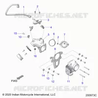 SISTEMA DE COMBUSTIBLE, FUEL CLAM SHELL/THROTTLE BODY