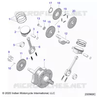 ENGINE, PISTON AND CIGUEÑAL